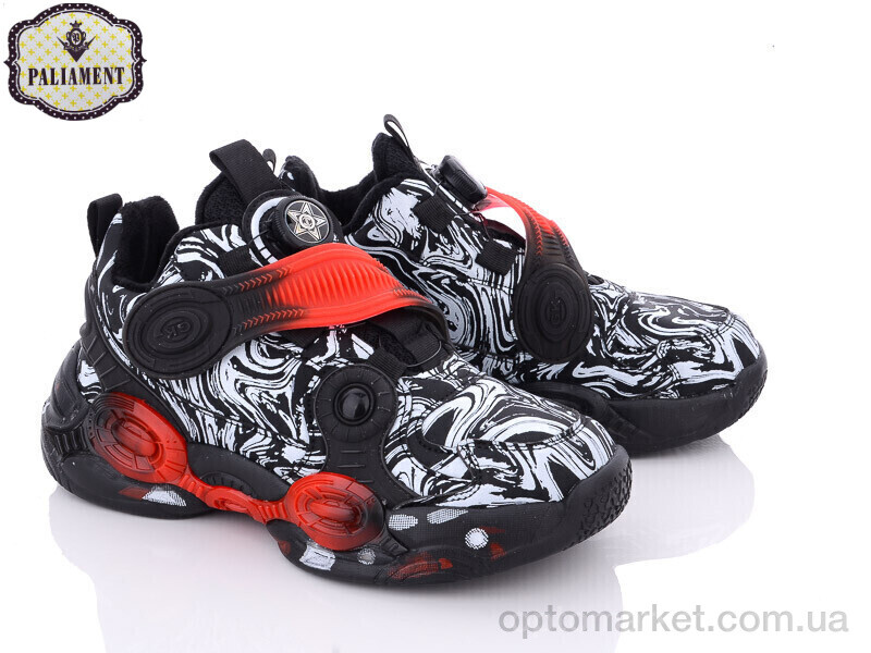 Купить Кросівки унісекс 601-333black-red Paliament чорний, фото 1