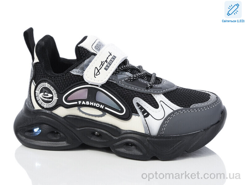 Купить Кросівки дитячі 6073-1 LED BBT чорний, фото 1
