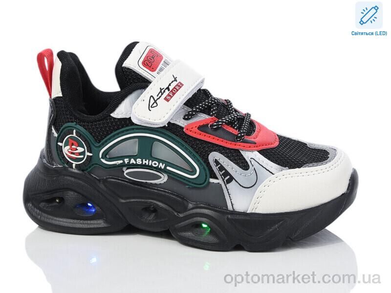Купить Кросівки дитячі 6073-2 LED BBT чорний, фото 1