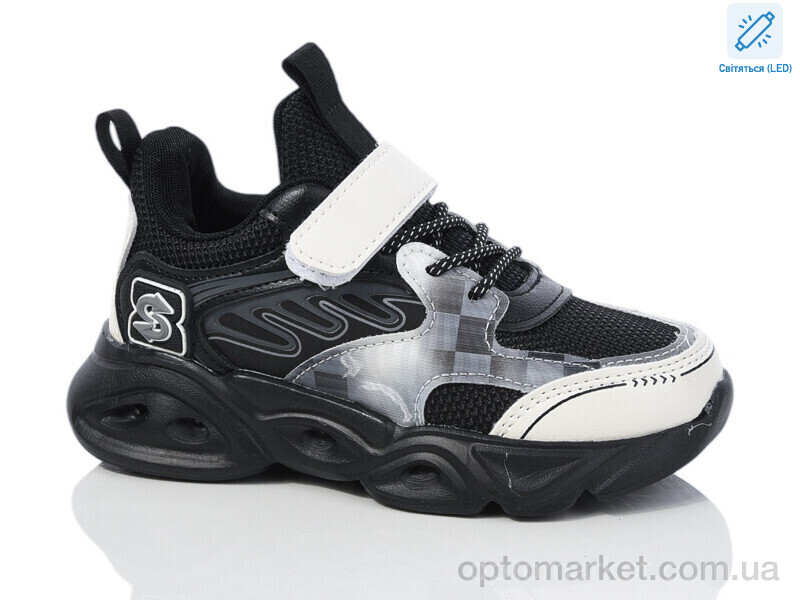 Купить Кросівки дитячі 6077-2 LED BBT чорний, фото 1