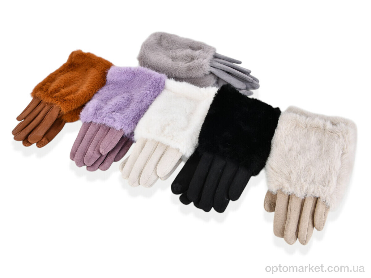 Купить Рукавички жіночі 608  замш-хутро mix Paidi мікс, фото 1