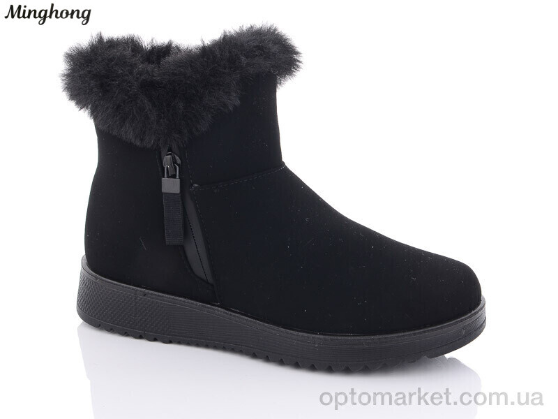 Купить Черевики жіночі 608 Minghong чорний, фото 1