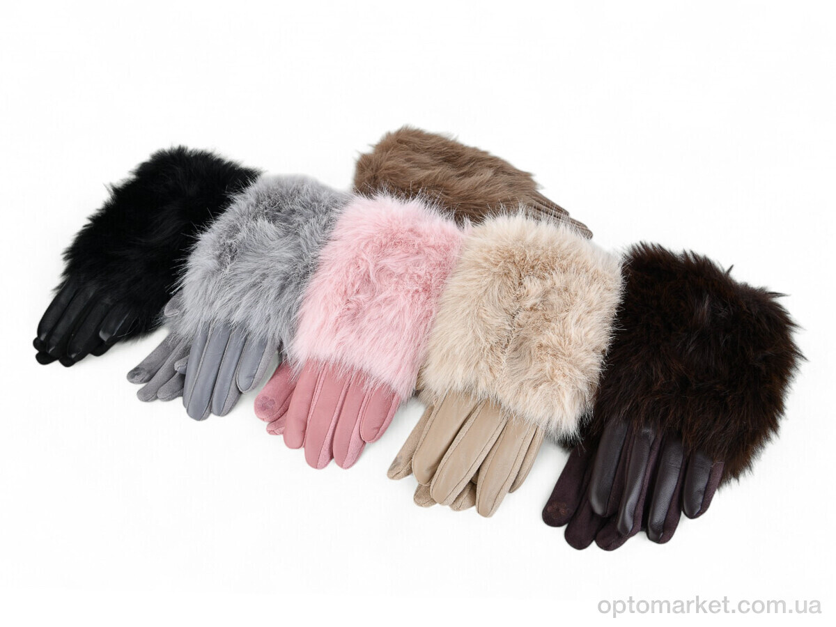 Купить Рукавички жіночі 609 замш mix Paidi мікс, фото 1