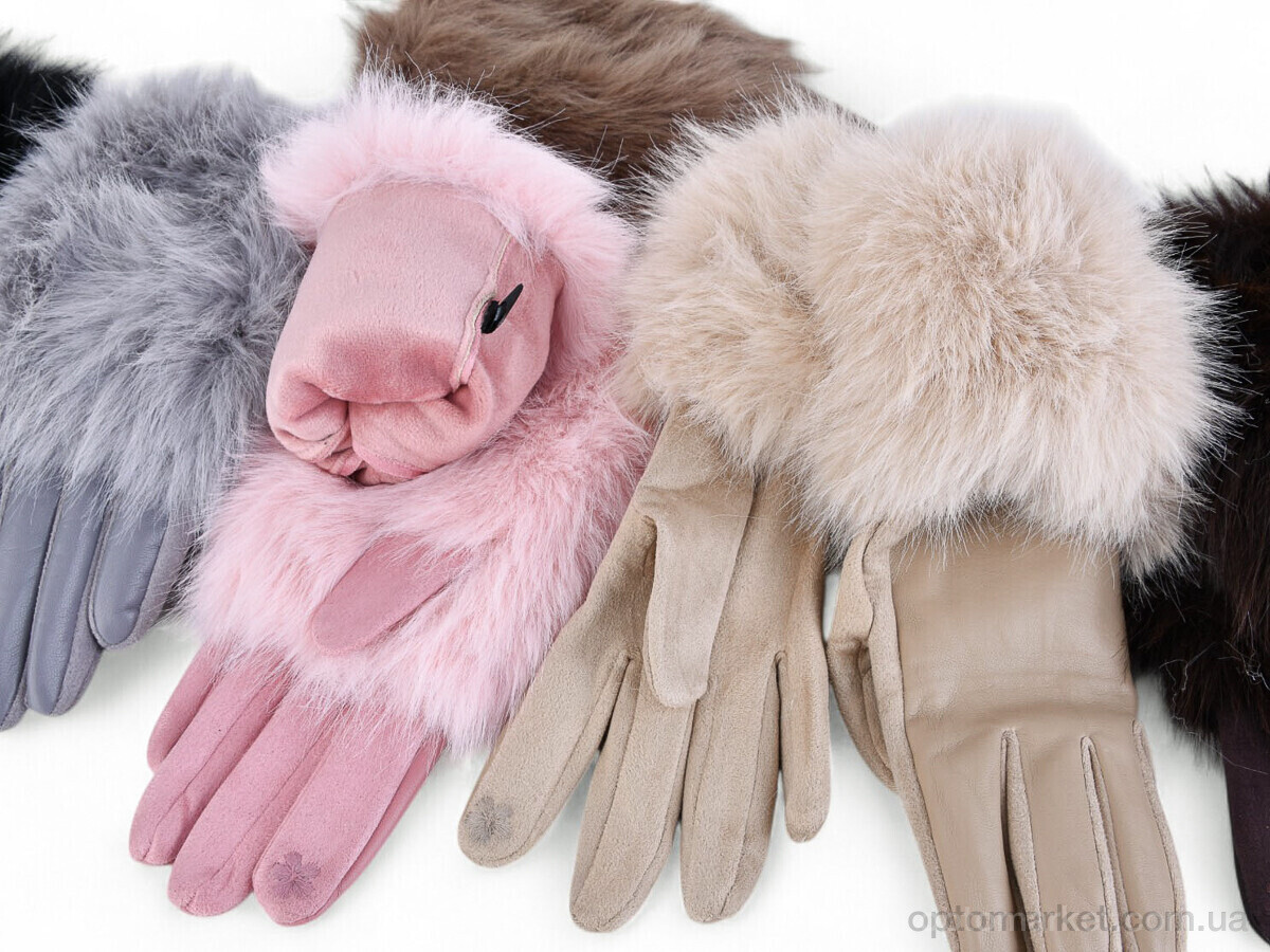 Купить Рукавички жіночі 609 замш mix Paidi мікс, фото 2