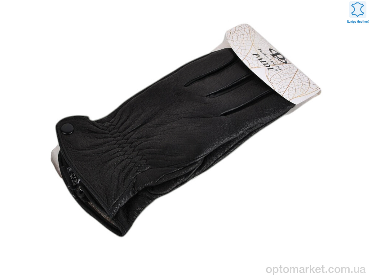 Купить Рукавички чоловічі 61-1 black олень Paidi чорний, фото 1