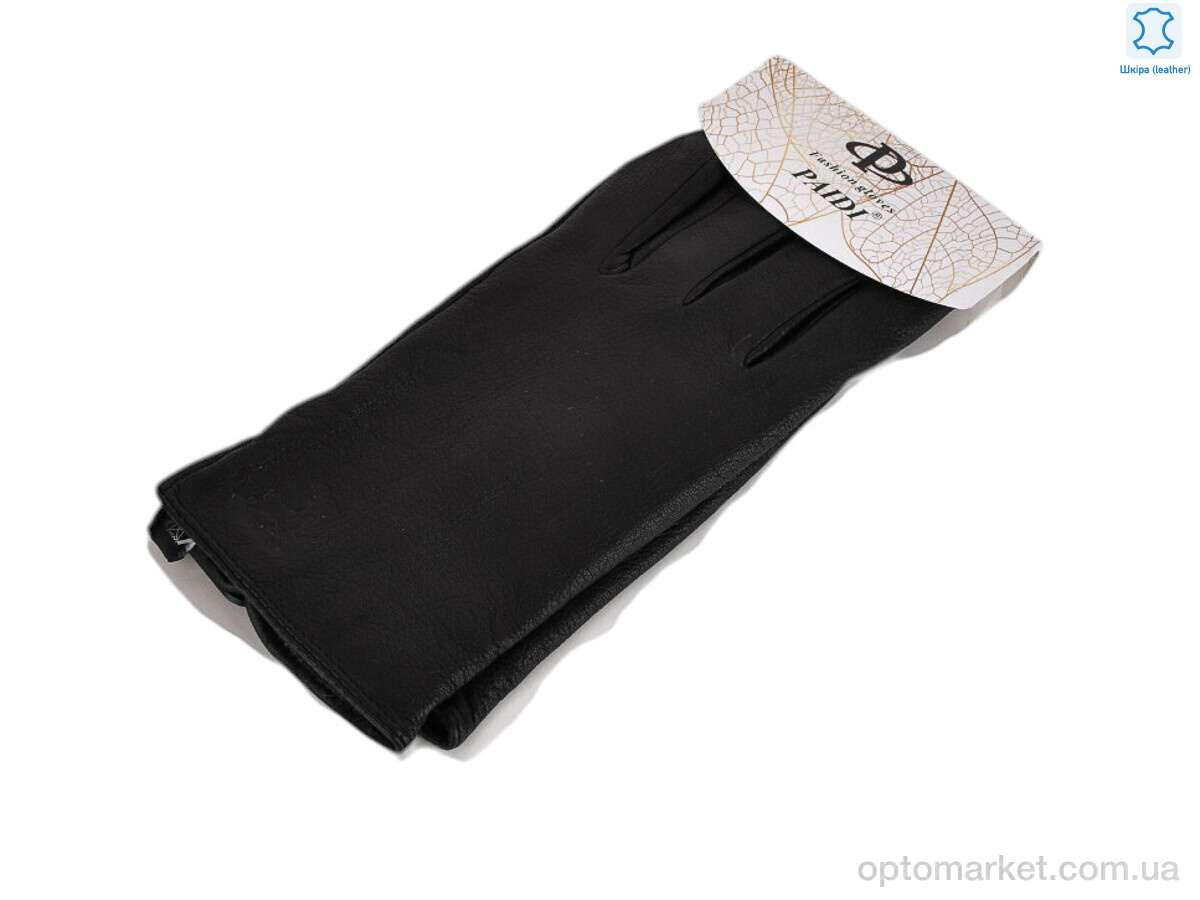 Купить Рукавички чоловічі 61-2 black олень Paidi чорний, фото 1