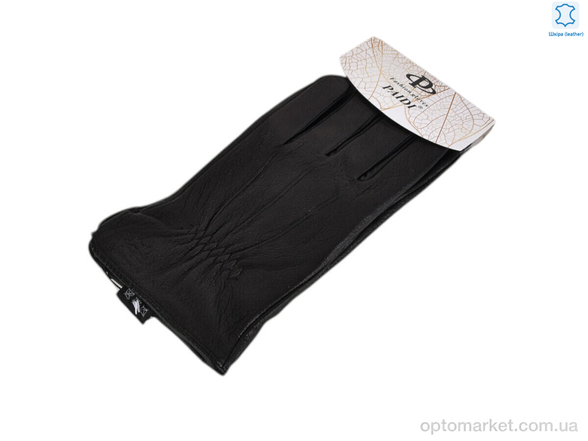 Купить Рукавички чоловічі 61-4 black олень Paidi чорний, фото 1