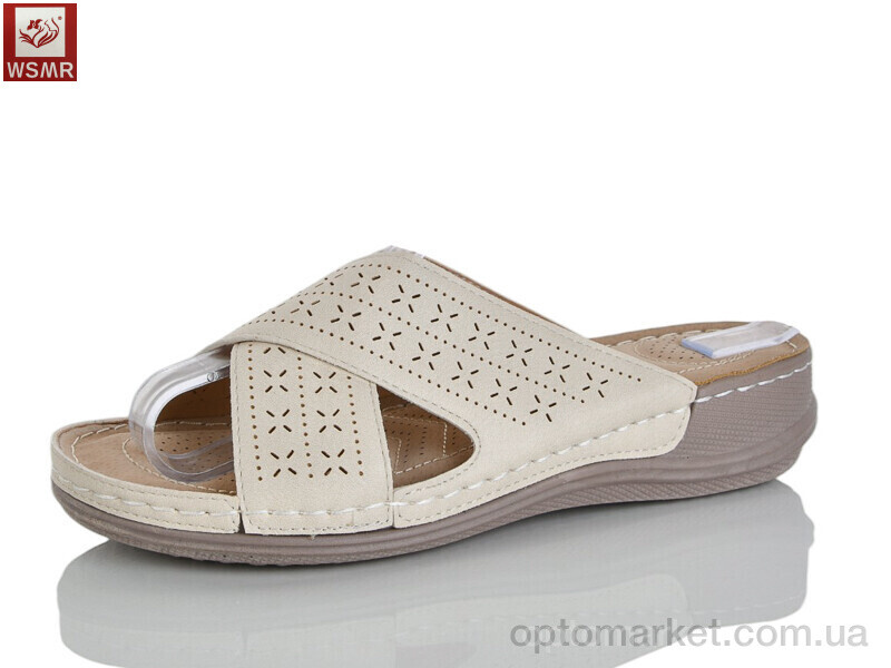 Купить Шльопанці жіночі 610-3 WSMR бежевий, фото 1