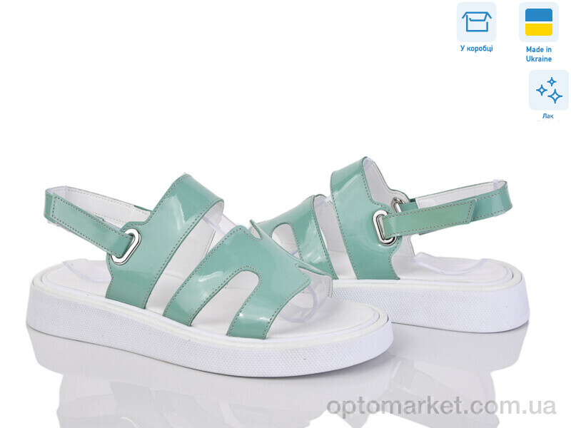 Купить Босоніжки жіночі 610 зелений лак G-Aira зелений, фото 1