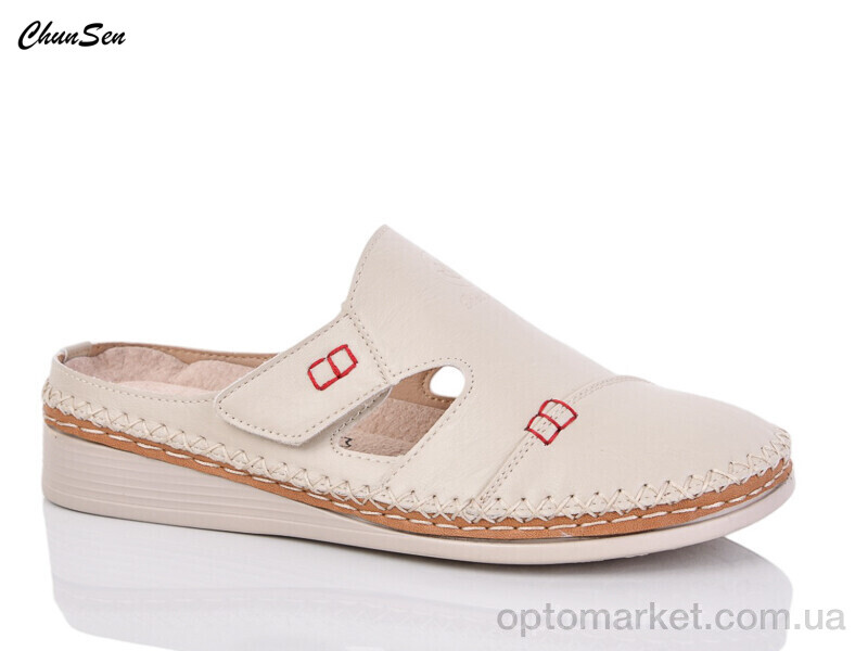 Купить Шльопанці жіночі 6105-7 Chunsen бежевий, фото 1