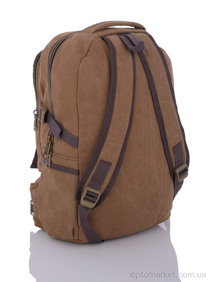 Купить Рюкзак чоловічі 6105 brown Jomolanma коричневий, фото 2