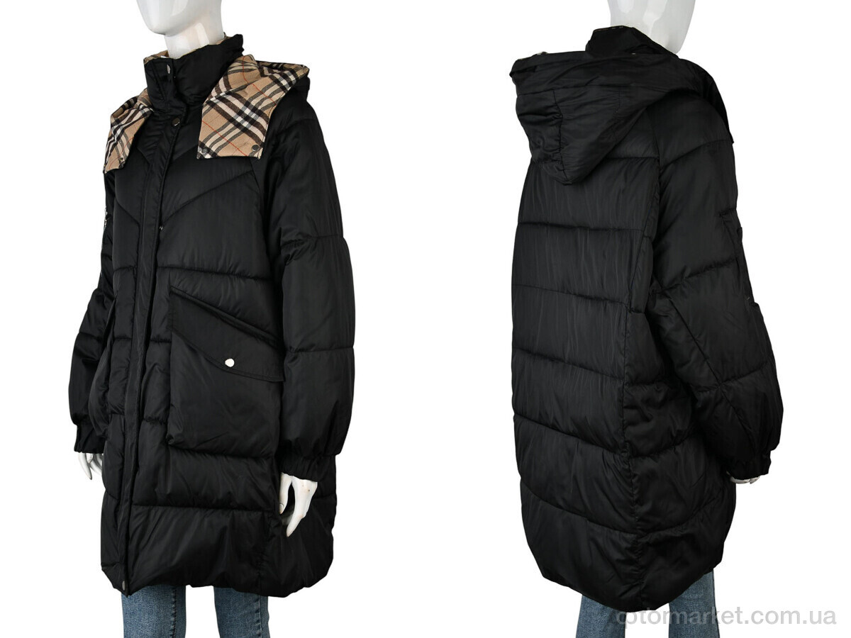 Купить Куртка жіночі 612A (12060) black Ming dian чорний, фото 3