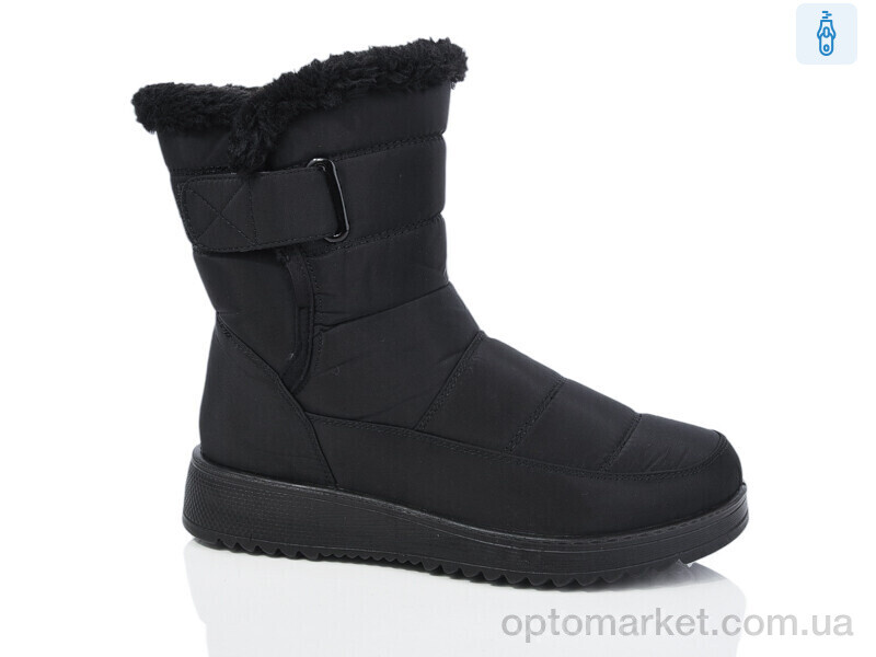 Купить Дутики жіночі 613 Minghong чорний, фото 1