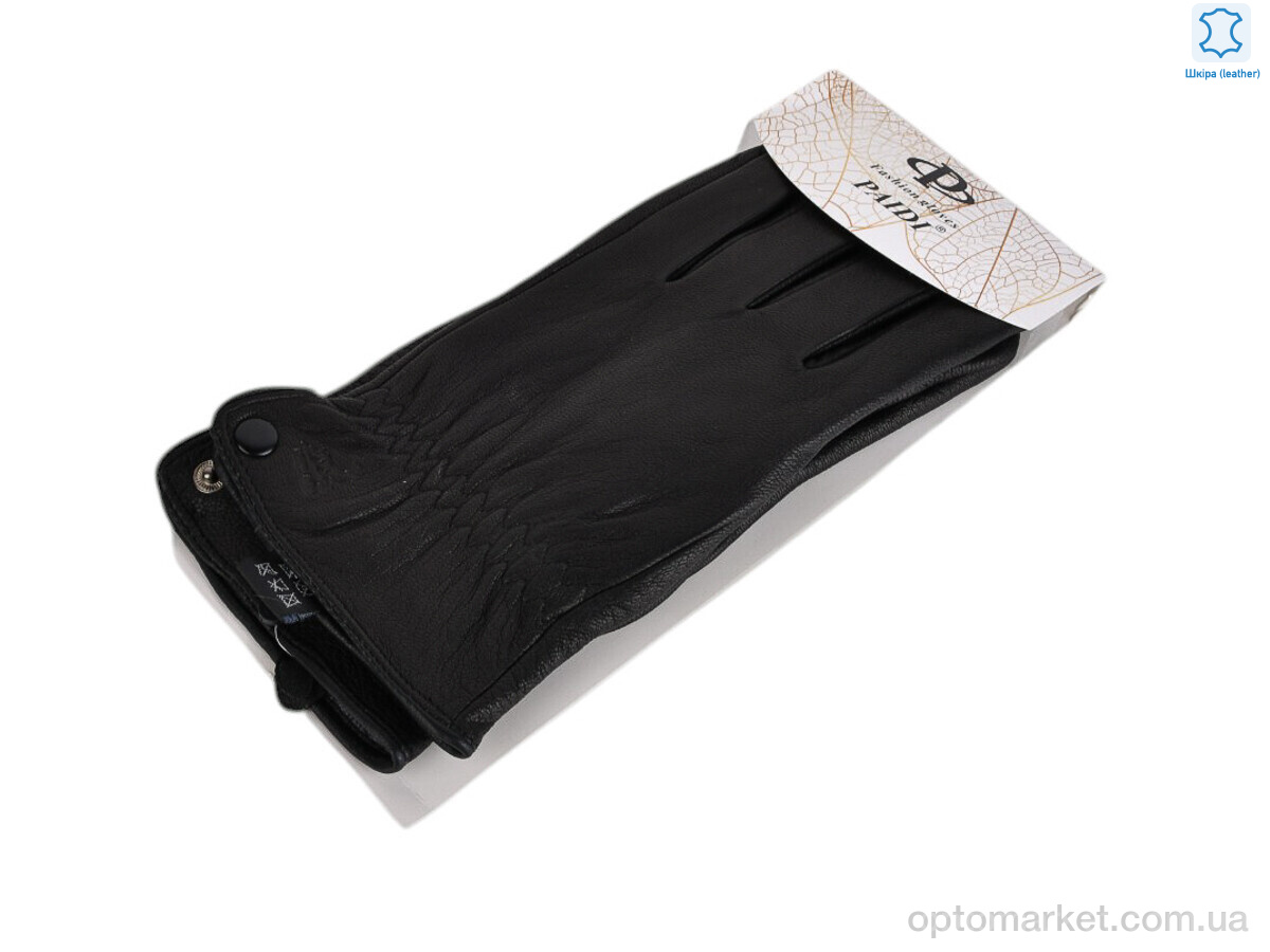 Купить Рукавички чоловічі 62-1 black олень Paidi чорний, фото 1