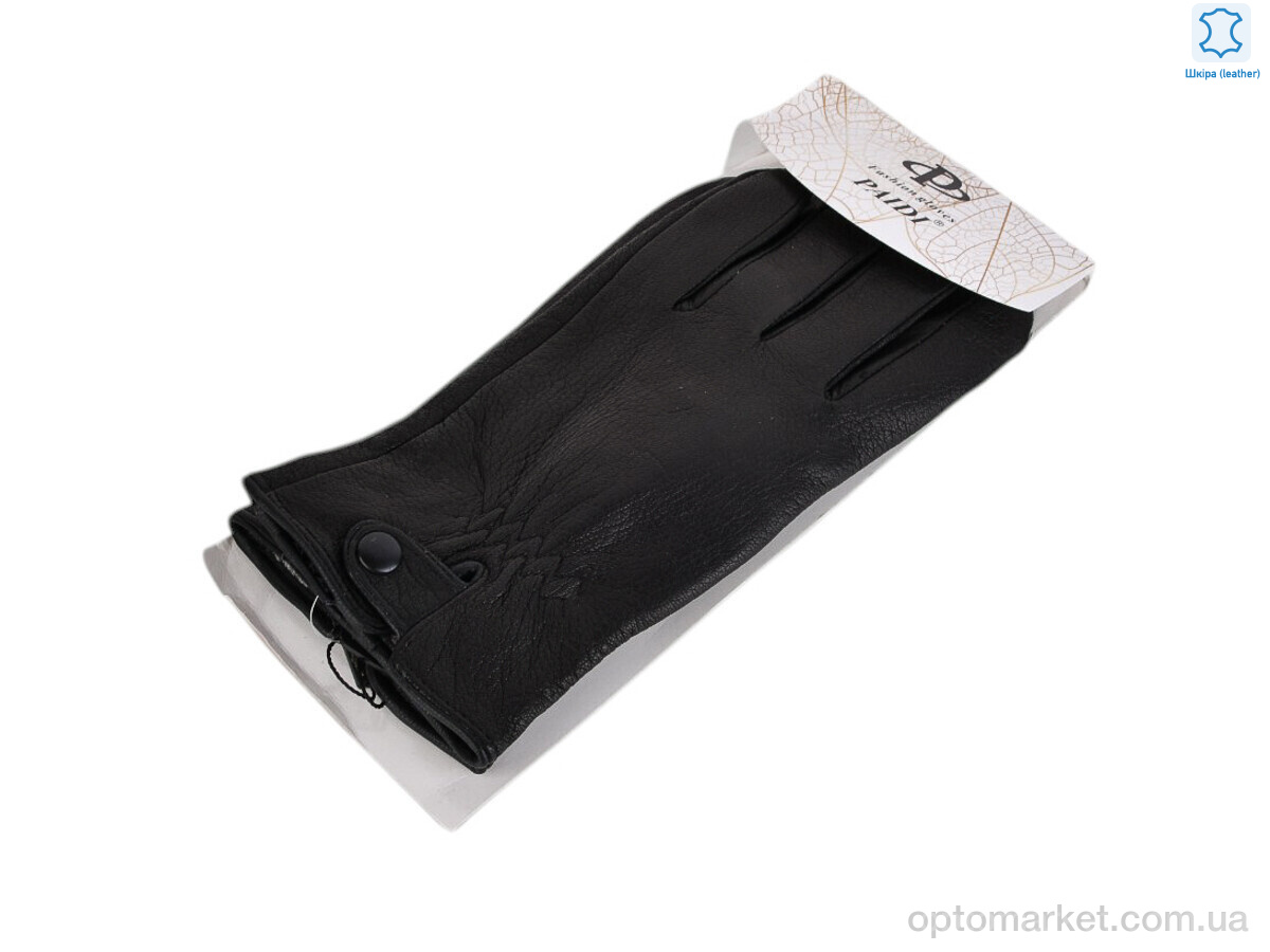 Купить Рукавички чоловічі 62-3 black олень Paidi чорний, фото 1