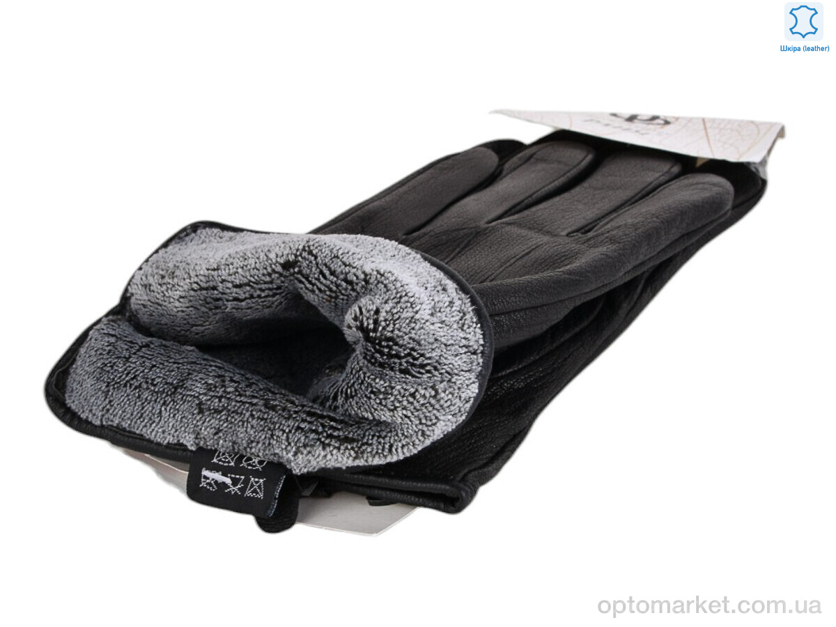 Купить Рукавички чоловічі 62-4 black олень Paidi чорний, фото 2