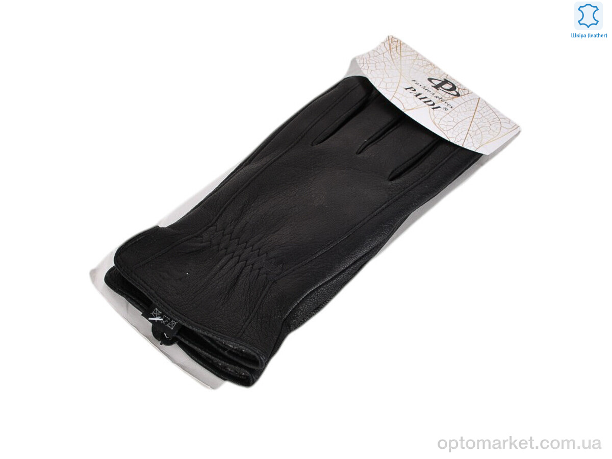 Купить Рукавички чоловічі 62-5 black олень Paidi чорний, фото 1