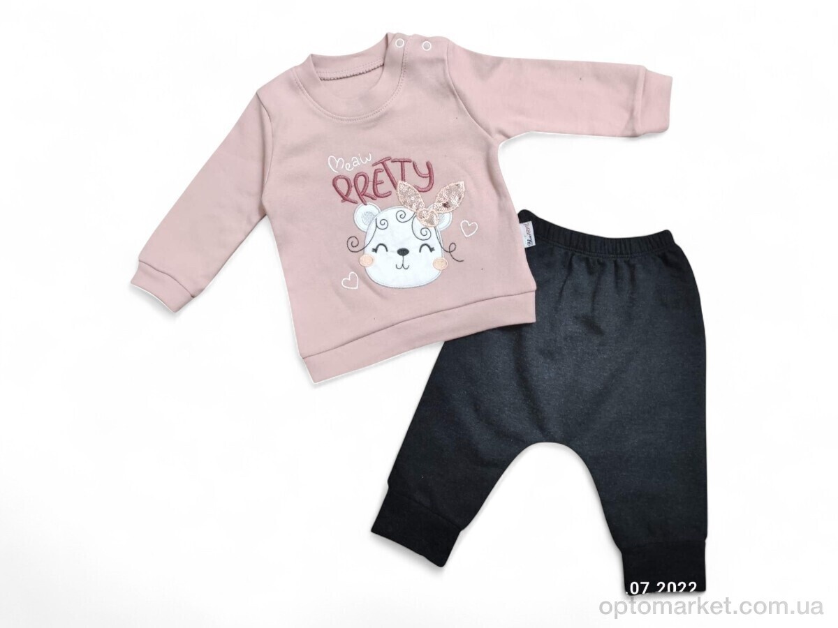 Купить Комплекти дитячі дитячі 621 т.пудра батнік-штани Blue Armi рожевий, фото 1