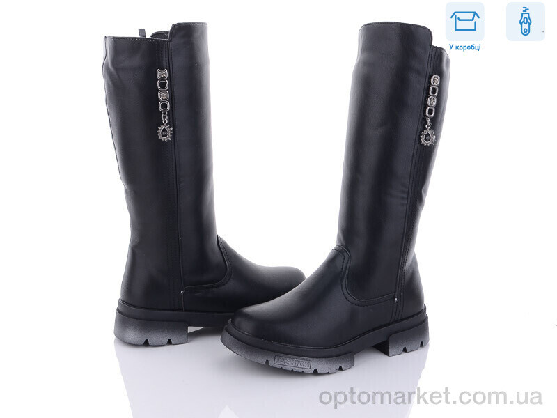 Купить Чоботи дитячі 6298-1 M.L.V. чорний, фото 1