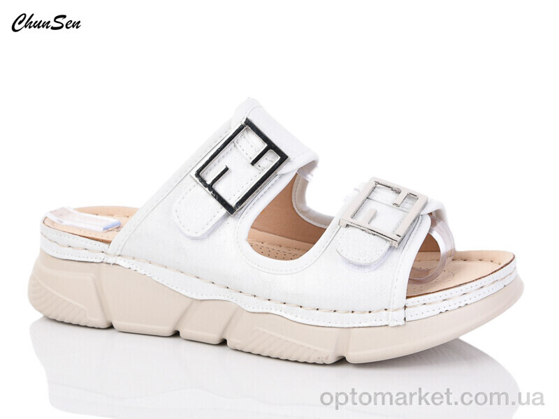 Купить Шльопанці жіночі 6383-3 Chunsen білий, фото 1