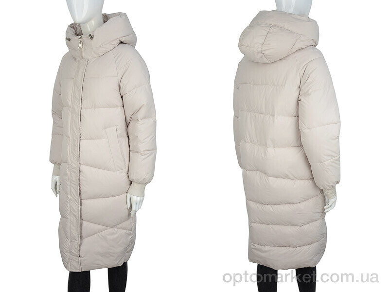Купить Пальто жіночі 645 beige Aixiaohua бежевий, фото 3