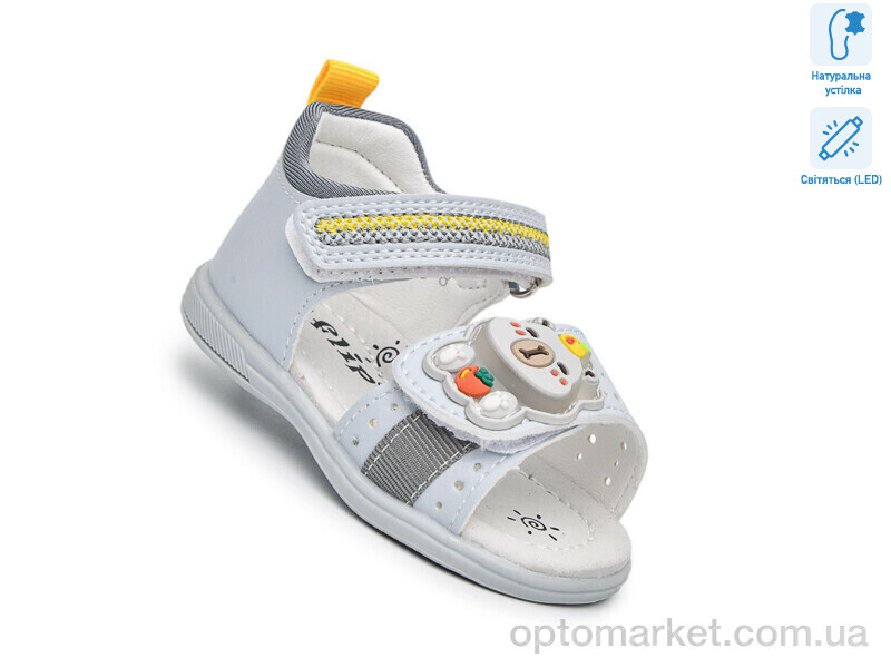Купить Сандалі дитячі 65050G LED Флип сірий, фото 1