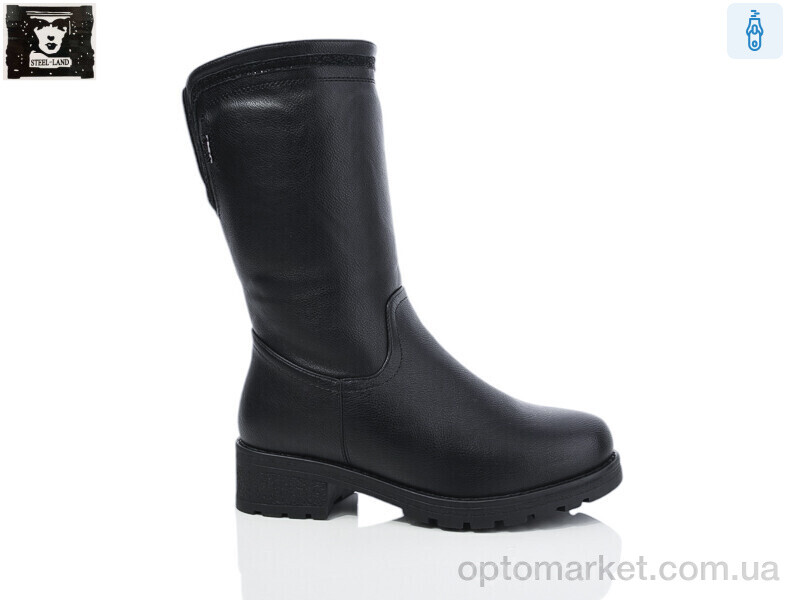 Купить Чоботи жіночі 659-1 Steel Land чорний, фото 1