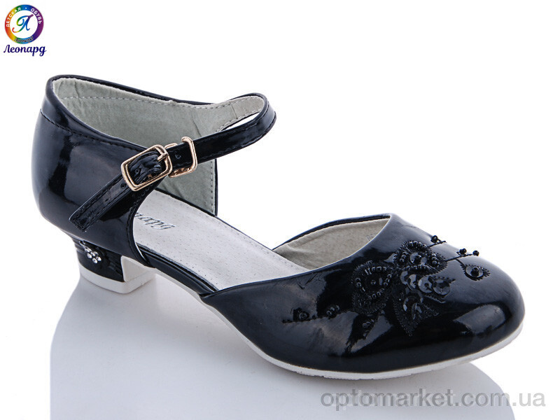 Купить Туфлі дитячі 65Y-1 Леопард чорний, фото 1