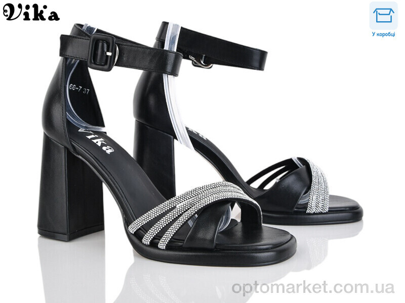 Купить Босоніжки жіночі 66-7 Vika чорний, фото 1