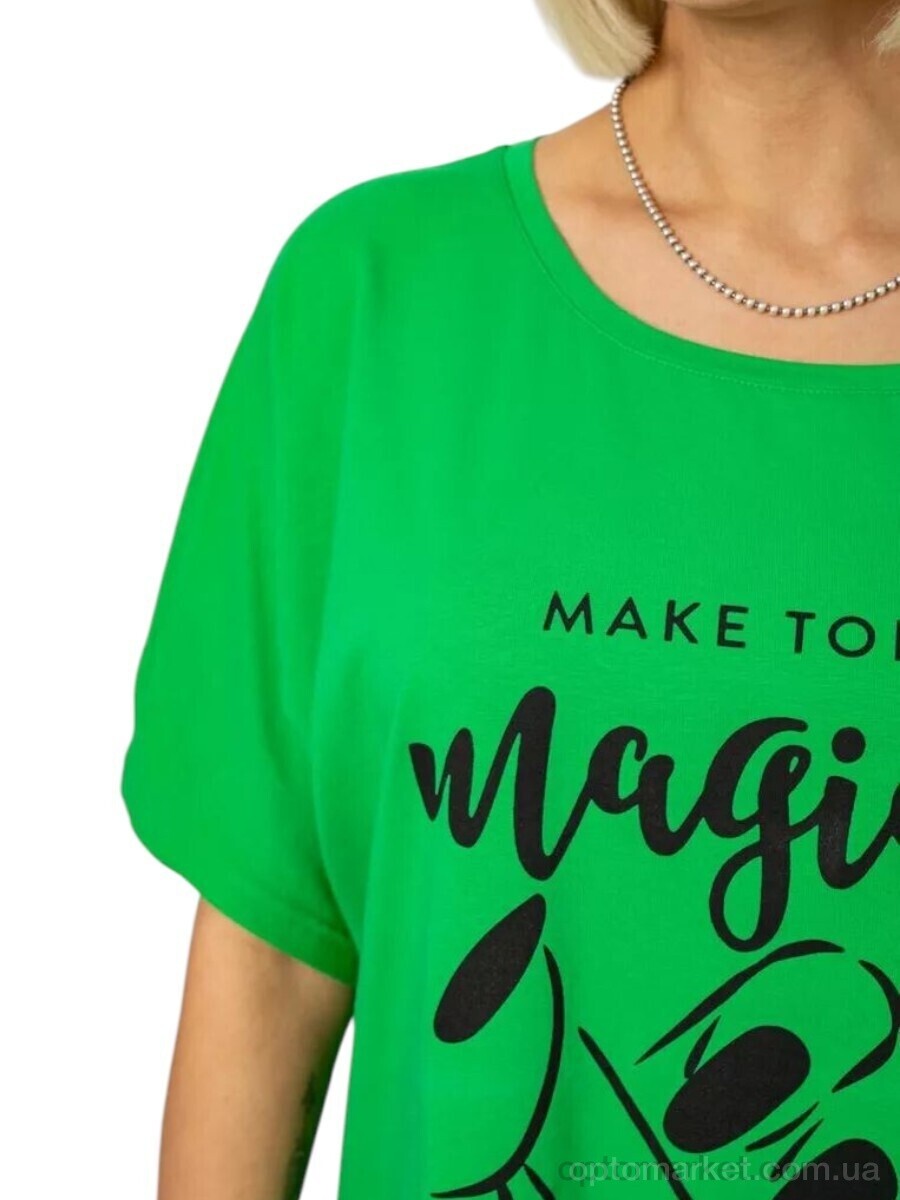 Купить Футболка жіночі 6605 зелений Massmag зелений, фото 2