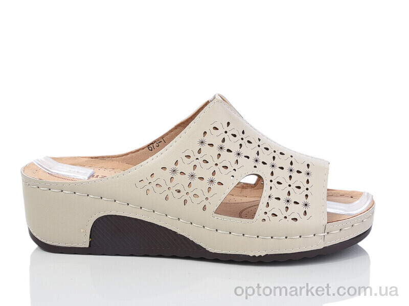Купить Шльопанці жіночі 673-1 Leguzaza бежевий, фото 1