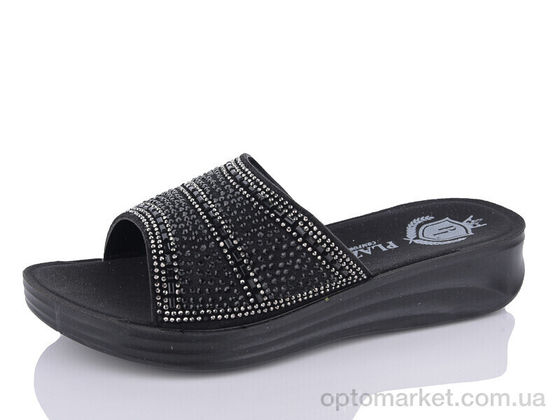 Купить Шльопанці жіночі 675 Plaza чорний, фото 1