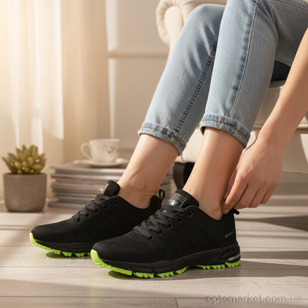 Купить Кросівки жіночі 6819B-16 Bonote чорний, фото 4