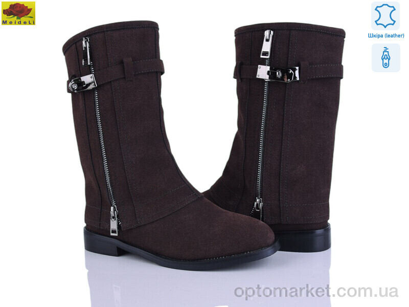 Купить Чоботи жіночі 688-6 Mei De Li коричневий, фото 1