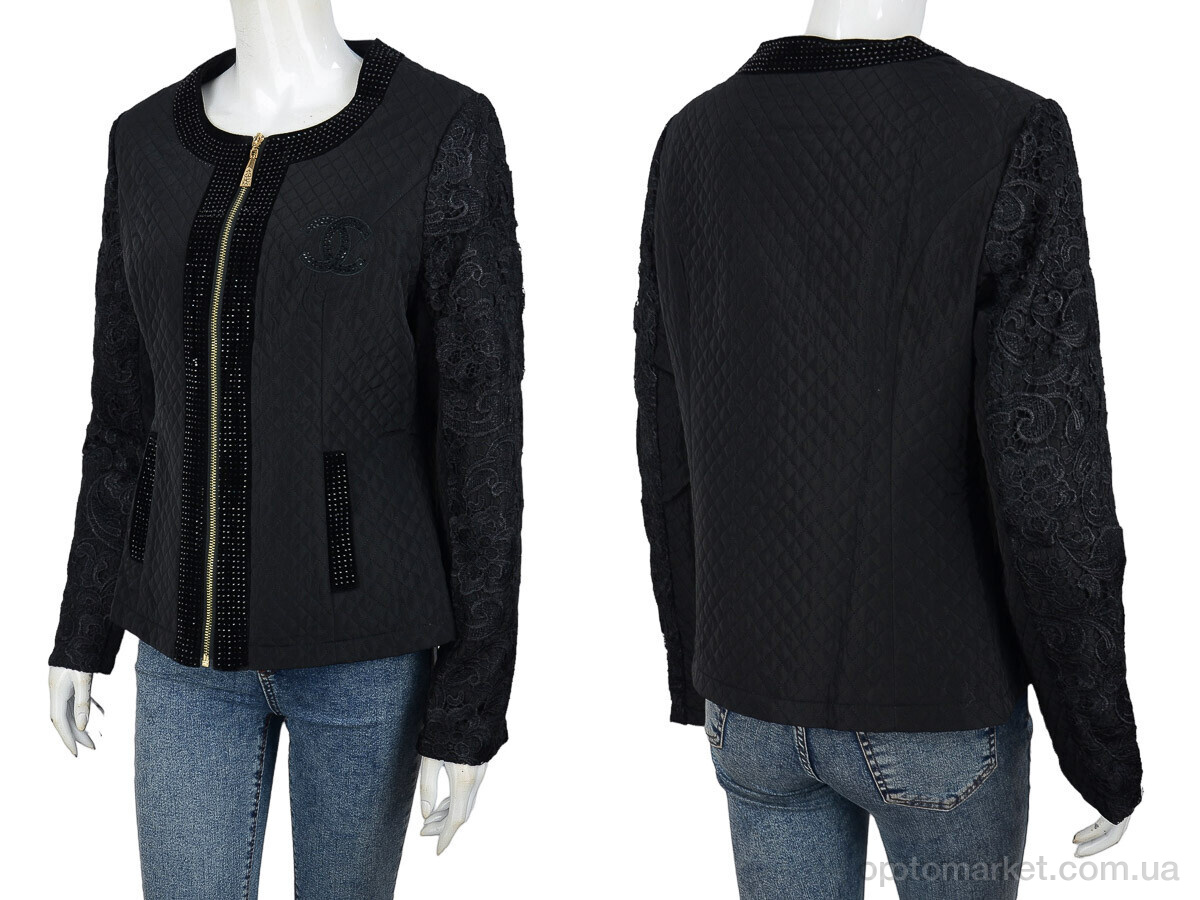 Купить Куртка жіночі 6898 black (07340) C.anel чорний, фото 4