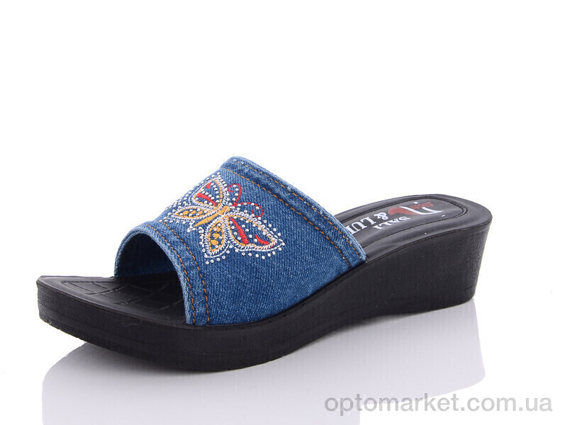 Купить Шльопанці жіночі 69 синій Sali синій, фото 1