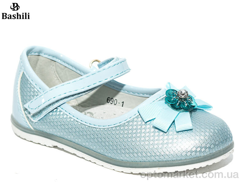 Купить Туфлі дитячі 690-1 blue Башили блакитний, фото 1