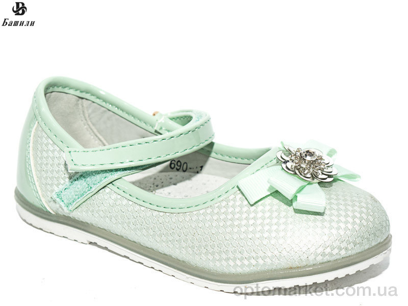 Купить Туфлі дитячі 690-1 green Башили блакитний, фото 1