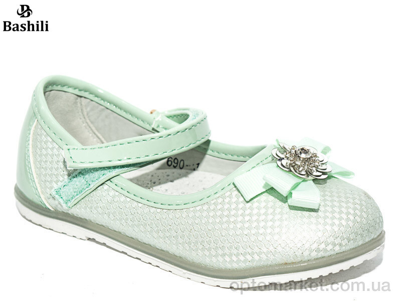 Купить Туфлі дитячі 690-1 green Башили блакитний, фото 1