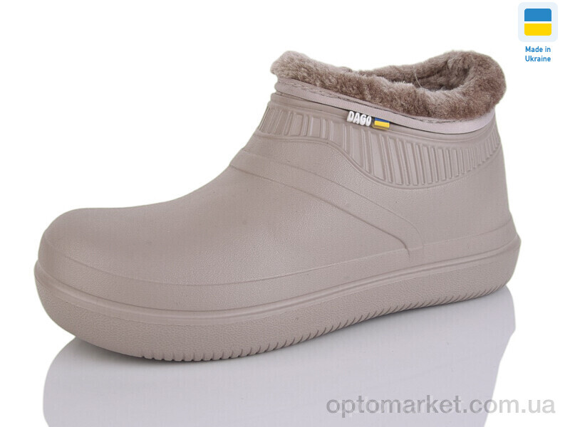 Купить Галоші жіночі 7004 бежевий Dago сірий, фото 1