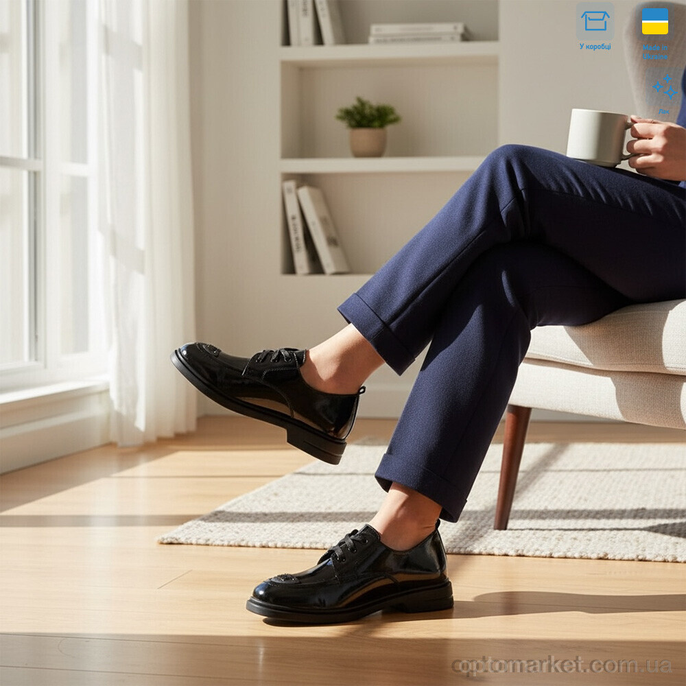 Купить Туфлі жіночі 701-17 Tamei чорний, фото 3