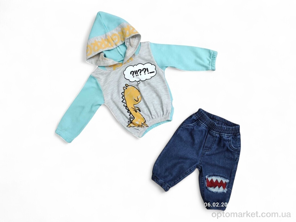 Купить Комплекти дитячі дитячі 701 блакитний батнік-штани BebeLoom блакитний, фото 1