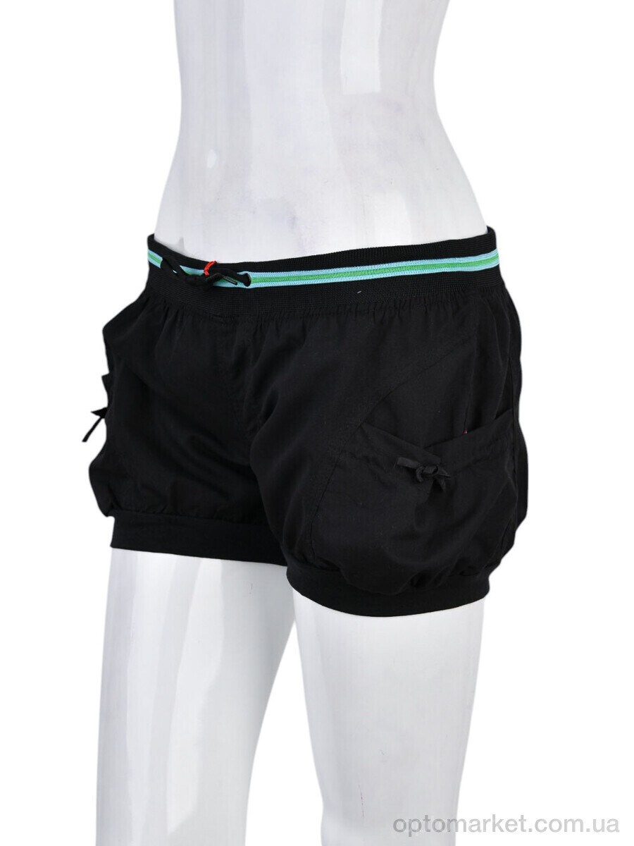 Купить Шорти жіночі 7020-5 black-green (02019) Shandian чорний, фото 1
