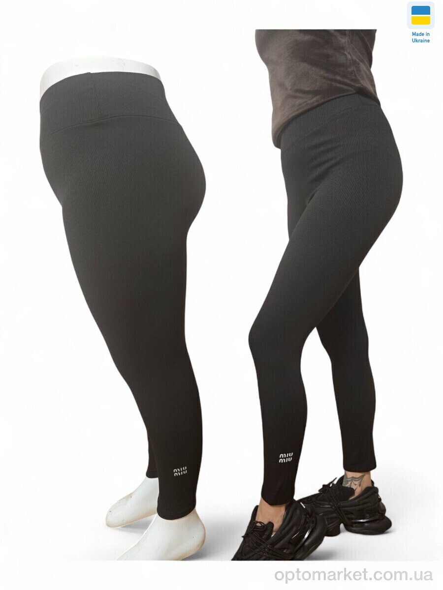 Купить Лосини жіночі 70225-1-1 чорний M.u Miu чорний, фото 2