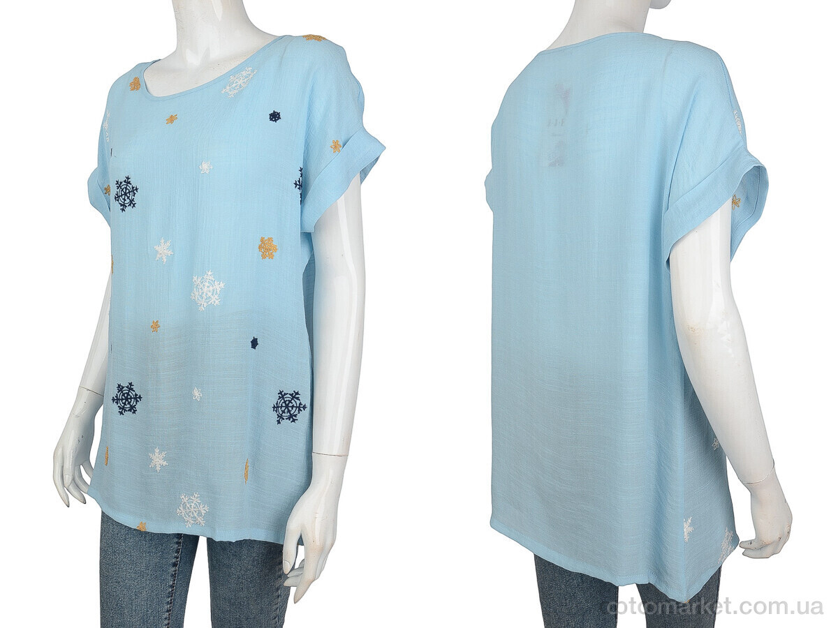 Купить Блуза жіночі 703 (08500) blue J.J.F. синій, фото 3