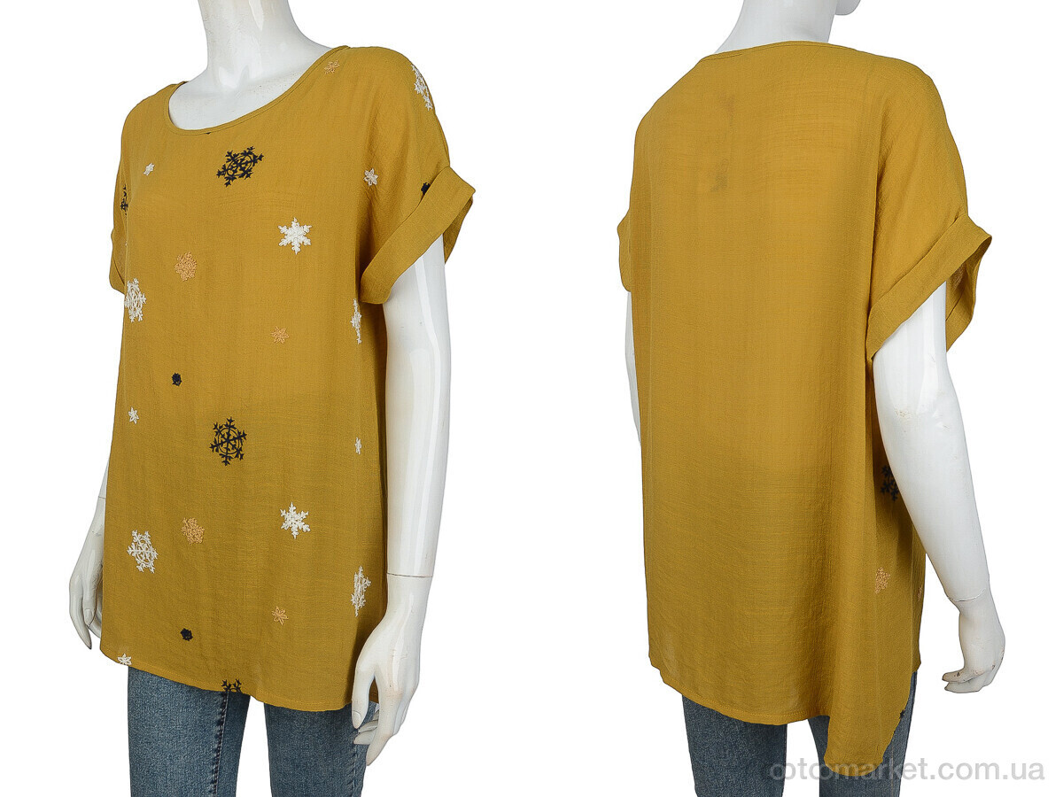 Купить Блуза жіночі 703 (08500) yellow J.J.F. жовтий, фото 3