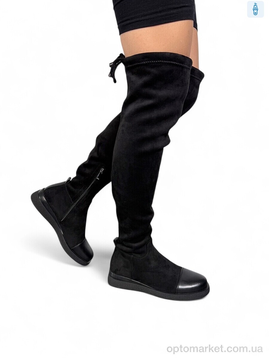 Купить Ботфорти жіночі 703-194 Stefaniya nina чорний, фото 1