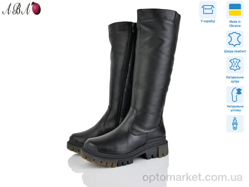 Купить Чоботи жіночі 703 чорний DJUS SHOES чорний, фото 1