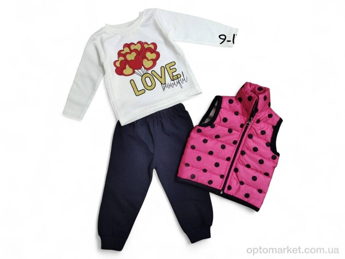 Купить Комплекти дитячі дитячі 7030 малиновий жилетка-реглан-штани Micho Life рожевий, фото 1