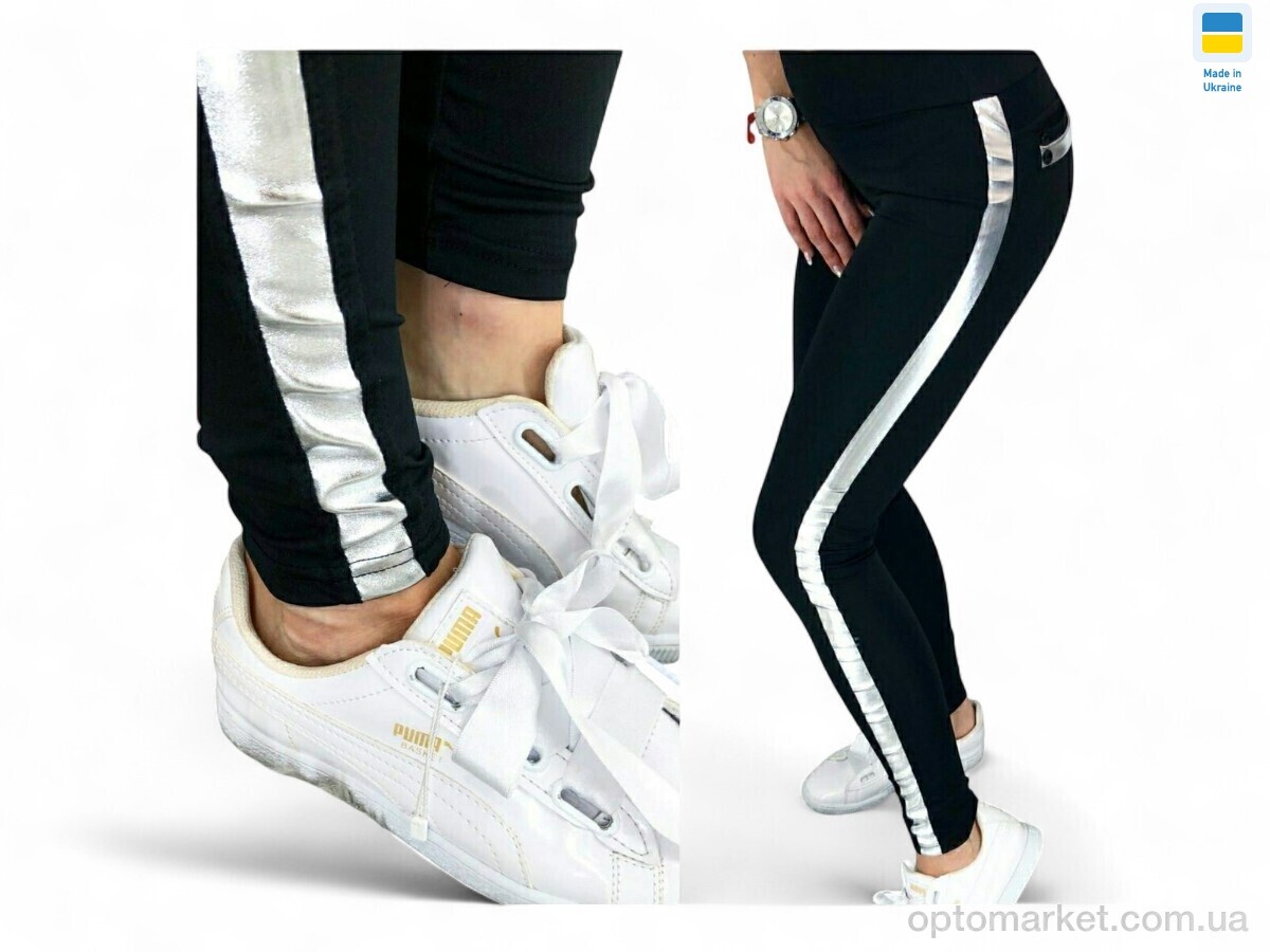 Купить Лосини жіночі 7038 чорний Sport style чорний, фото 1